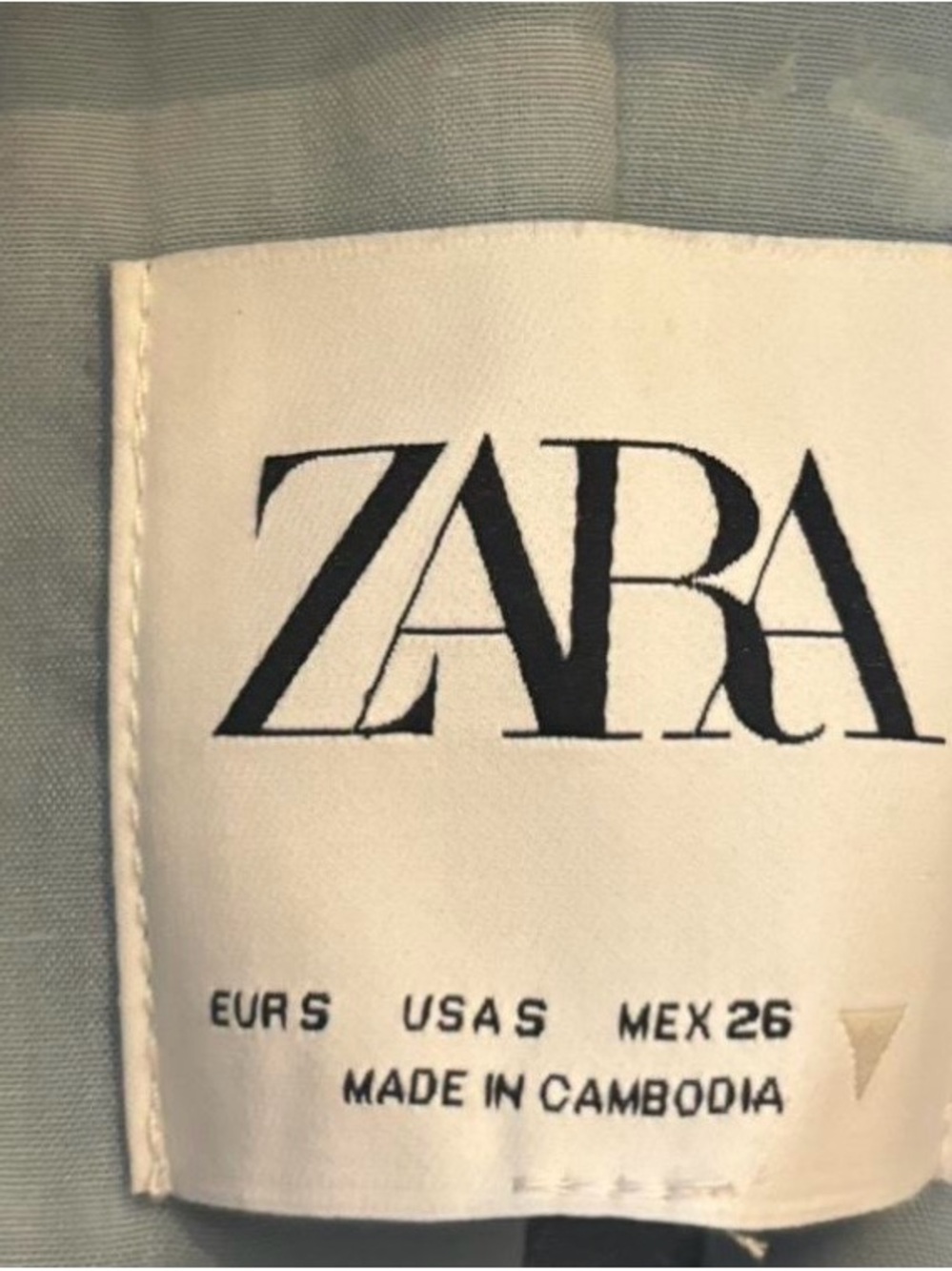 Zara Light Blue Linen Cropped Blazer - Picture 7 of 7